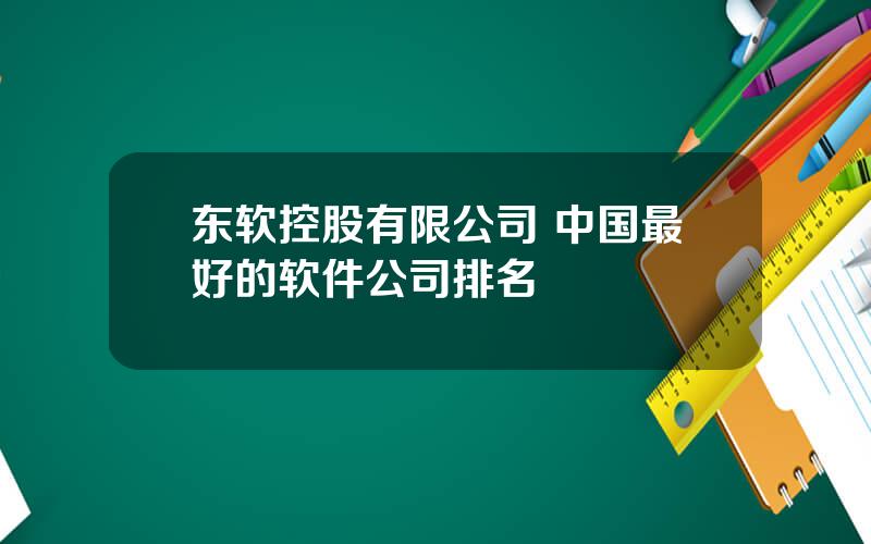 东软控股有限公司 中国最好的软件公司排名